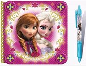 Frozen en anna noteboek met pen blauw met olaf 15 cm hoog en 16 cm lang - frozen boekje