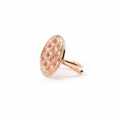 Verstelbare Ring Flower of Life Roze Goudkleur