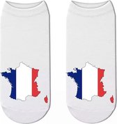 Enkelsokken Vlag - Land - Landen sokken - Frankrijk Sokken - Unisex - Maat 36-41