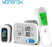 Medische Digitale Bloeddrukmeter Bloeddrukmeter Vinger Pulsoxymeter Body Thermometer Pistool | FaQood