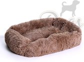Dogs&Co  Luxe Benchkussen -  hondenmand - Fluffy Hondenmand - Heerlijk zacht - 70x60cm Khaki -  - Hondenkussen - Benchkussen