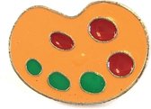 Verf Pallet Emaille Pin Oranje 3.7 cm / 2 cm / Oranje Rood Groen