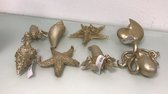 Gouden decoratieve zeedieren - H&S - 15x19cm - 8pcs.