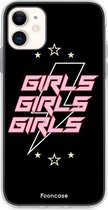 iPhone 12 Mini hoesje TPU Soft Case - Back Cover - Rebell Girls (sterretjes bliksem girls)