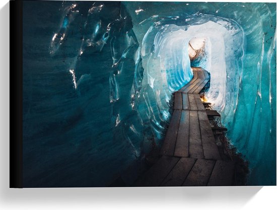 Canvas  - Tunnel onder Water - 40x30cm Foto op Canvas Schilderij (Wanddecoratie op Canvas)