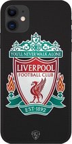 Liverpool logo telefoonhoesje iPhone 12 zwart softcase