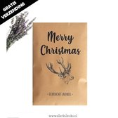 Gepersonaliseerde lavendel geurzakjes kerst fijne feestdagen 10 STUKS - Kerstmis cadeau cadeau pakketten bedrijfscadeau