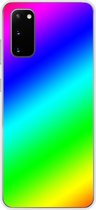 Samsung Galaxy S20 / S20 5G - Smart cover - Rainbow - Transparante zijkanten