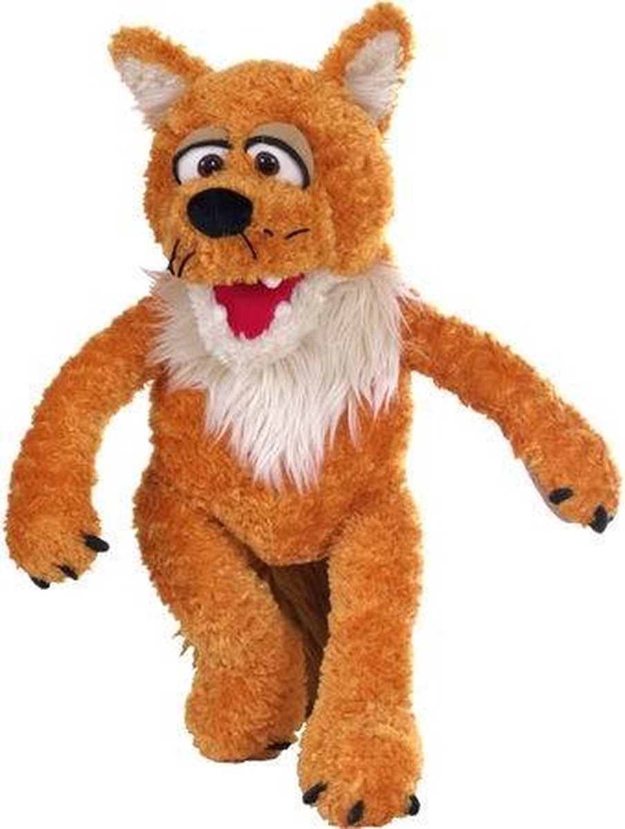 Living Puppets Mr. Fox | handpop met klapmond in de kleur oranje | geschikt voor kinderen vanaf 3 jaar | hoogte 43 cm | handwas, niet bleken, niet in droger, niet strijken
