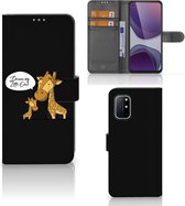 Wallet Book Case OnePlus 8T GSM Hoesje Giraffe