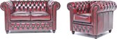 Chesterfield Original Antiek Rood 1 + 2 zits