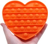 Pop Bubble - Pop it - fidget toy - Orange - Hart vorm - Speeltje