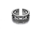Semyco ring dames zilver Lock - One-size - Verstelbaar - Buddha  - Cadeau voor vrouw verjaardag