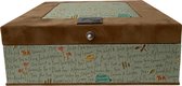 Luxe handgemaakte Theesmaken Theedoos met Thee Cadeau - 9 vaks - Bruin - Groen