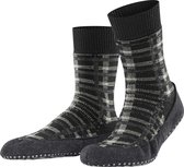 FALKE Cosyshoe huissokken - antraciet geruit -  Maat: 45-46
