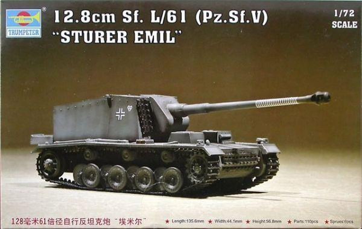 TRUMPETER 07210 « Sturer Emil », Maquette - Militaire - Échelle 1:72 TRUMPETER 07210 « Sturer Emil », Maquette - Militaire - Échelle 1:72