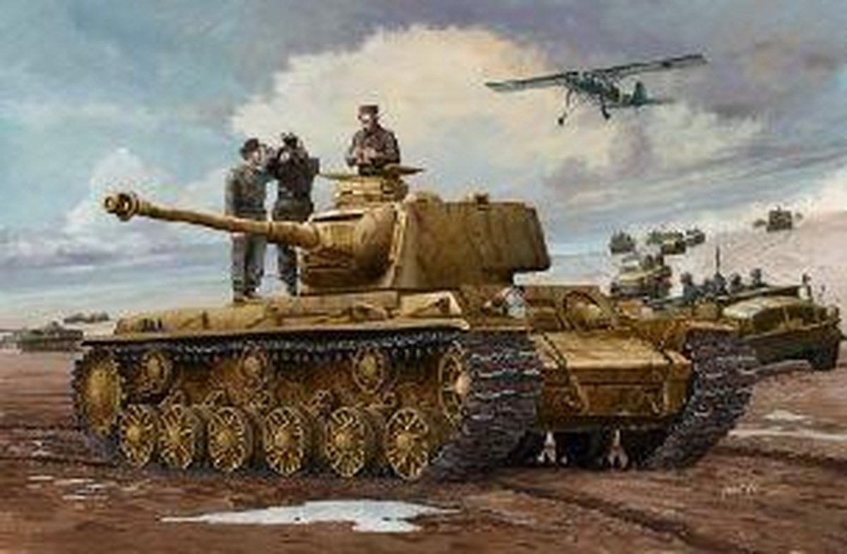 Trumpeter Modelbouwpakket Militaire voertuigen - 00366 Pz.Kpfw. KV-1 756(r) WWII - Duitse Zware Tank Plastic - 1:35 - Modelbouw