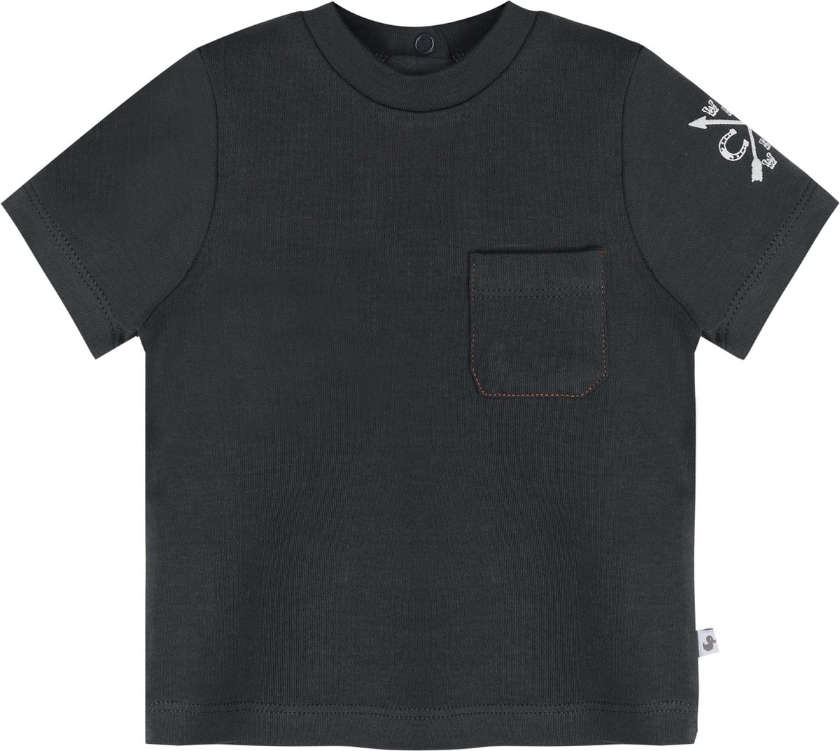 Ducky Beau Shortsleeve Antraciet - Baby Shirt - Grijs - Jongens - Maat: 92