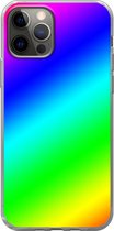 Apple iPhone 12 / Pro - Smart cover - Rainbow - Transparante zijkanten