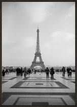 Eiffeltoren Black and White No1 Poster - 20x30 cm - Studio Trenzy