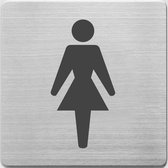 pictogramme Alco inox 90x90x1mm - WC dames -
