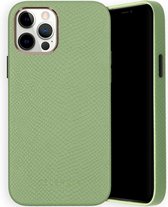 Selencia Gaia Slang Backcover iPhone 12, iPhone 12 Pro hoesje - Groen