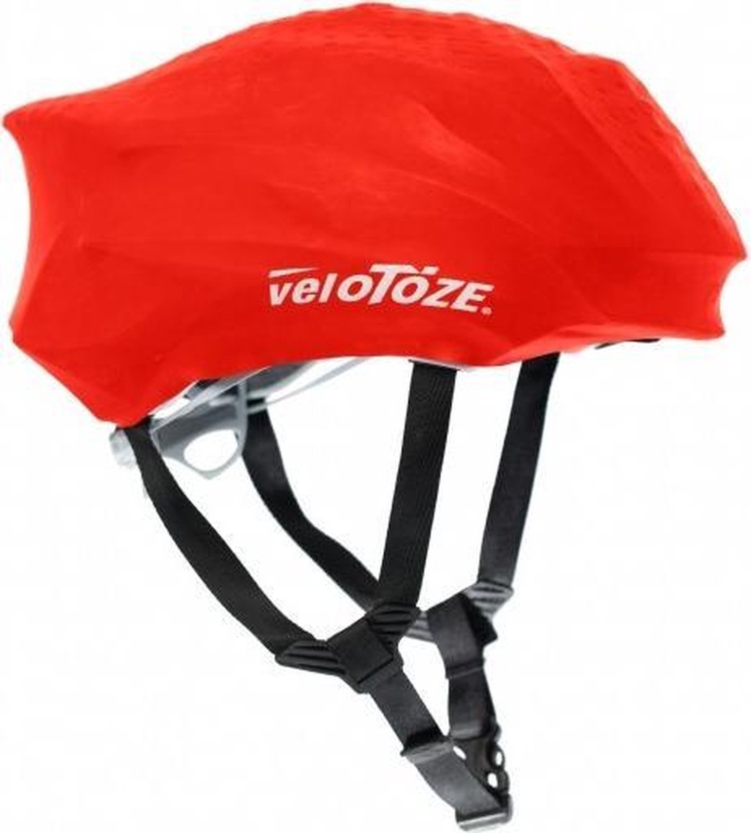 Velotoze Helmhoes Waterdicht Latex Rood One-size