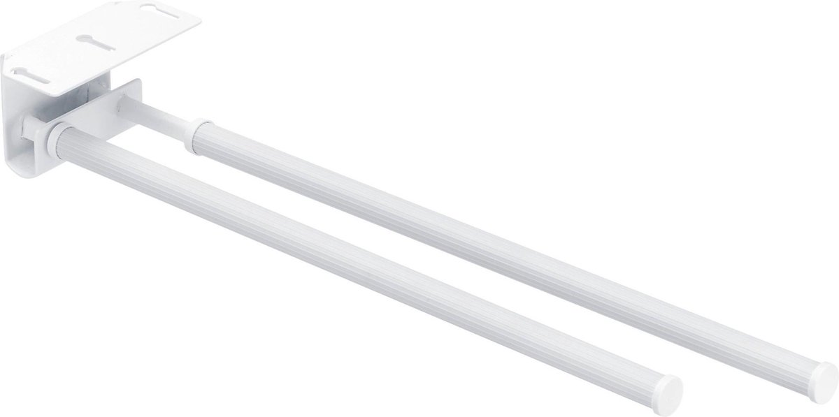 Wenko Handdoekhouder Duo Basic 43 X 11 Cm Staal Wit