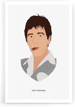 Walljar - Tony Montana - Muurdecoratie - Poster met lijst