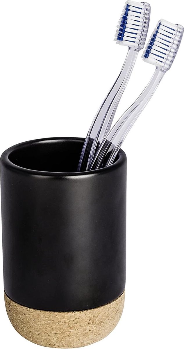 Wenko Tandenborstelhouder Corc 11,5 X 7,5 Cm Keramiek Zwart