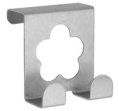Metaltex Ophanghaak Bloem Junior 5 Cm Rvs Zilver