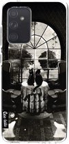 Casetastic Samsung Galaxy A52 (2021) 5G / Galaxy A52 (2021) 4G Hoesje - Softcover Hoesje met Design - Room Skull BW Print