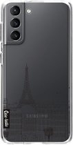 Casetastic Samsung Galaxy S21 4G/5G Hoesje - Softcover Hoesje met Design - Paris City Houses Print