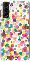 Casetastic Samsung Galaxy S21 Plus 4G/5G Hoesje - Softcover Hoesje met Design - Watercolor Confetti Print