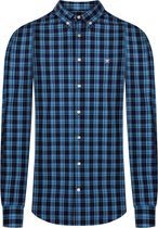 Hackett London - Overhemd - Heren - blauw/zwart geruit maat S