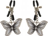 FF Butterfly Nipple Clamps - Nipple Vibrators & Stickers - silver - Discreet verpakt en bezorgd