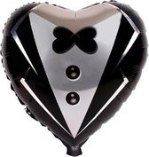 Bruidegom trouwballon - 45x45cm - Trouw versiering - Folie ballon - Helium ballon - Trouwfeest - Trouwen - Versiering - Trouw jubileum - Feest versiering  - Hart - Bruiloft - Bruid