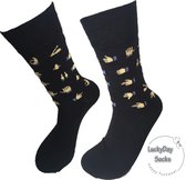 Verjaardag cadeautje voor haar -  Hand sokken -  Sokken - Leuke sokken - Vrolijke sokken - Luckyday Socks - Sokken met tekst - Aparte Sokken - Socks waar je Happy van wordt - Maat 36-41