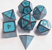 Dungeon Dice Premium Metalen Polydice Dobbelstenen Set Van 7 Stuks In Metalen Doos | Voor D&D En Andere Rollenspellen | High End Metalen Dobbelstenen Set Voor Dungeons And Dragons