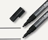 Sigel SI-GL177 Krijtmarker 1-2mm Afwasbaar 2 Stuks Zwart