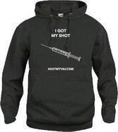 #Igotmyvaccine Hoodie met opdruk Covid 19 vaccinatie keuze – zwart - unisex - 2XL