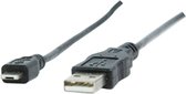USB 2.0 kabel A mannelijk - micro A mannelijk zwart 1,80 m