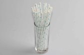 Hello Straw Papieren rietjes Sterretjesmotief Blauw 6x200 mm, 100% ECO - 250 stuks / display doos