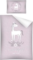 Mayamoo - Ledikant dekbedovertrek - Real Unicorn - Baby dekbed - 100x135 cm