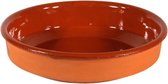 1x Tapas schaal bruin/ terracotta 32 cm - Tapas serveerschalen/borden/ovenschalen