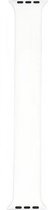 Shop4 - Bandje voor Apple Watch 5 40mm - Large Siliconen Solo Loop Wit