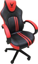 VARR gaming chair SLIDE, zwart met rood - PU + PVC, 5x 5cm nylon wielen, tilt lock, 15 graden, 13,5 kg