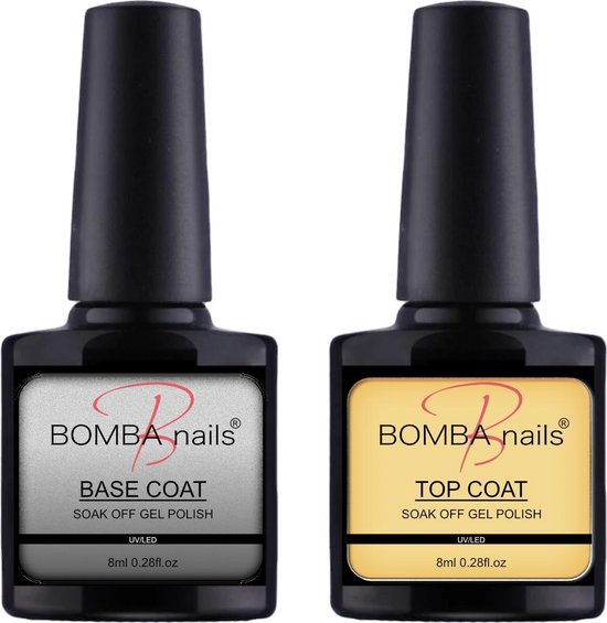 som Bekijk het internet Bezit Bomba Nails® - Top coat & Base Coat - Gel Nagellak - Polygel - Acryl Nagels  - Zonder... | bol.com