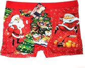 Kerst boxershort kerstcadeau heren ondergoed mannen boxershort rood maat L/XL