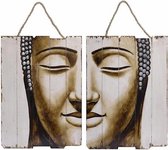 Wandborden - Buddha - vintage - wanddecoratie - 70cm hoog